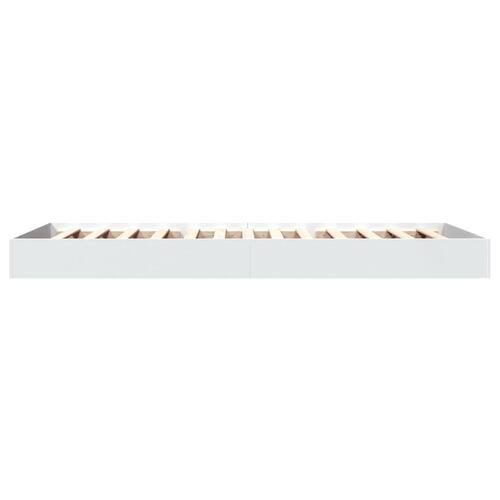 Sengeramme 90x200 cm konstrueret træ hvid