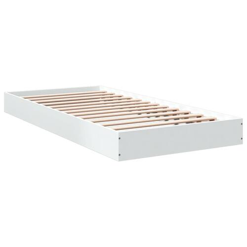 Sengeramme 90x200 cm konstrueret træ hvid