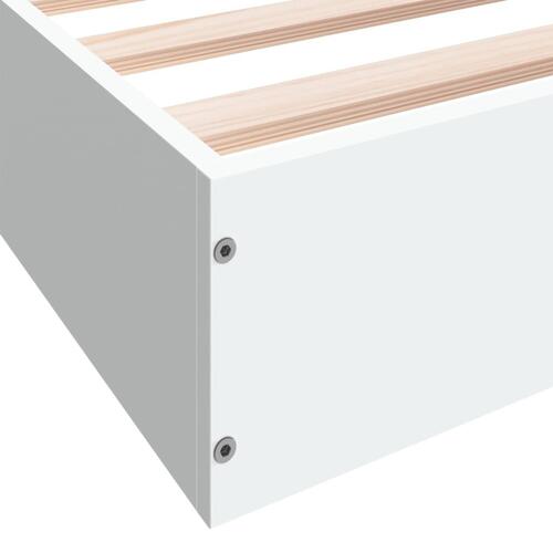 Sengeramme 90x200 cm konstrueret træ hvid