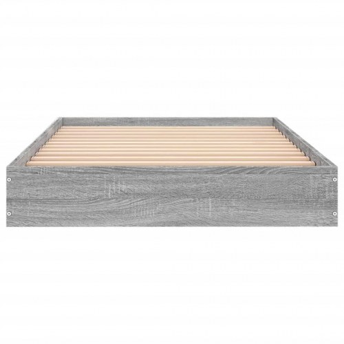 Sengeramme 90x200 cm konstrueret træ grå sonoma-eg