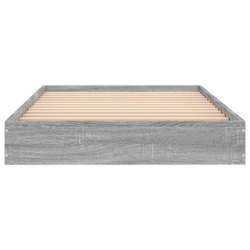 Sengeramme 75x190 cm i konstrueret træ - grå sonoma-eg