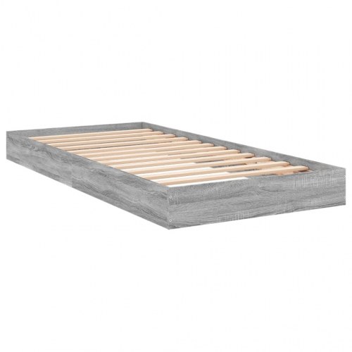Sengeramme 75x190 cm i konstrueret træ - grå sonoma-eg