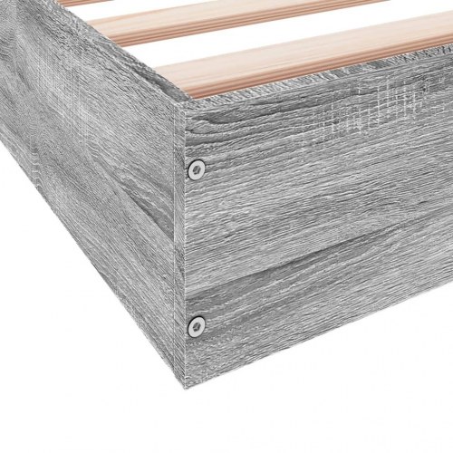 Sengeramme 75x190 cm i konstrueret træ - grå sonoma-eg