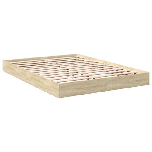 Sengeramme 140x200 cm uden madras konstrueret træ sonoma-eg
