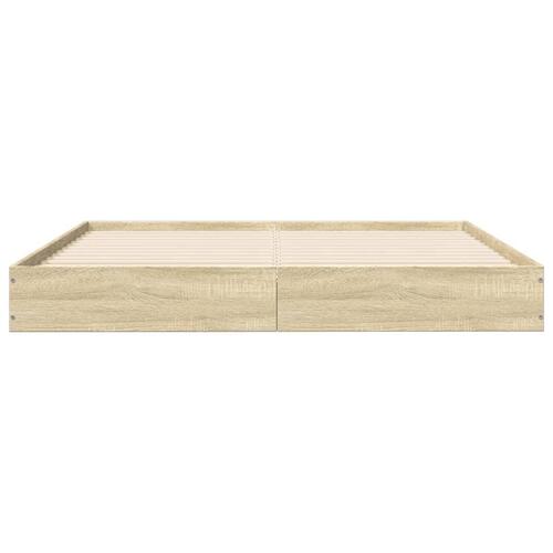 Sengeramme 140x200 cm uden madras konstrueret træ sonoma-eg