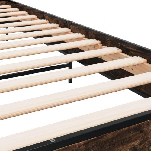 Sengeramme med gavl 75 x 190 cm - røget eg