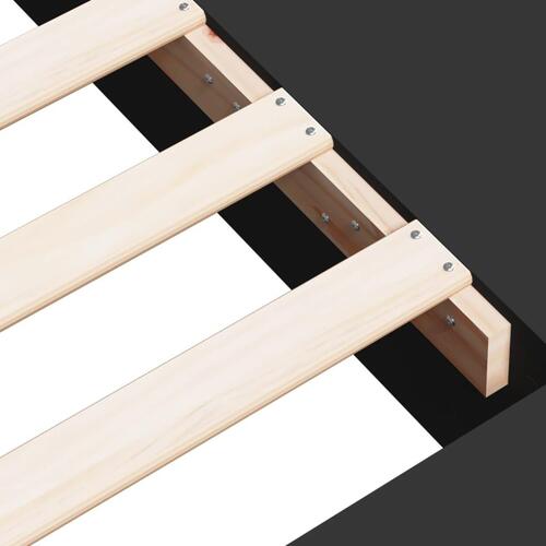 Sengestel 160x200 cm massivt træ sort