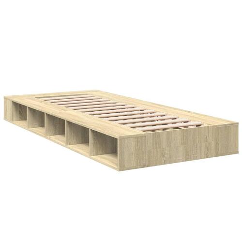 Sengeramme 75x190 cm konstrueret træ sonoma-eg