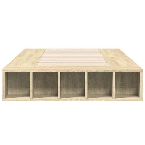 Sengeramme 75x190 cm konstrueret træ sonoma-eg
