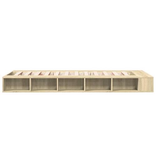 Sengeramme 75x190 cm konstrueret træ sonoma-eg