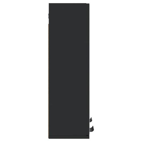Badeværelsesskab med spejl 64x20x67 cm konstrueret træ sort