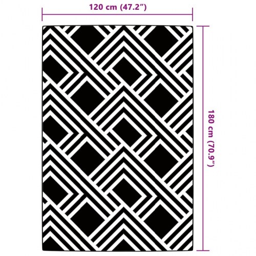 Udendørstæppe ARAKIL 120x180 cm PP grå