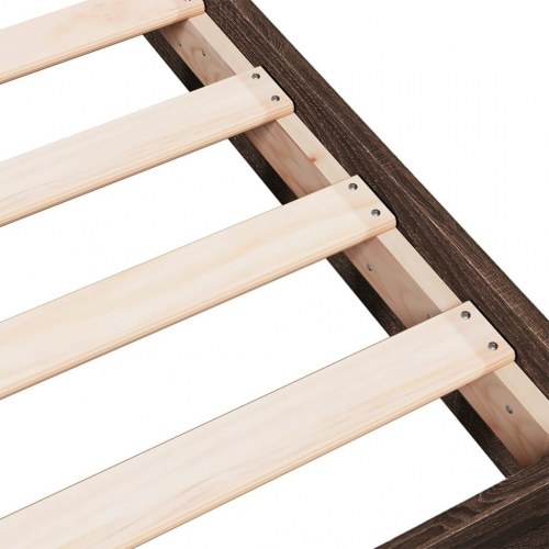 Sengeramme 120x200 cm uden madras konstrueret træ brunt eg