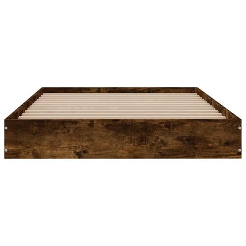 Sengeramme 100x200 cm uden madras konstrueret træ røget eg