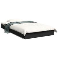 Sengeramme 100x200 cm konstrueret træ sort