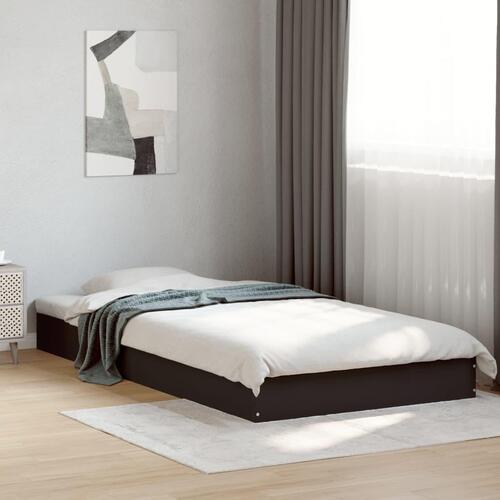 Sengeramme 100x200 cm konstrueret træ sort