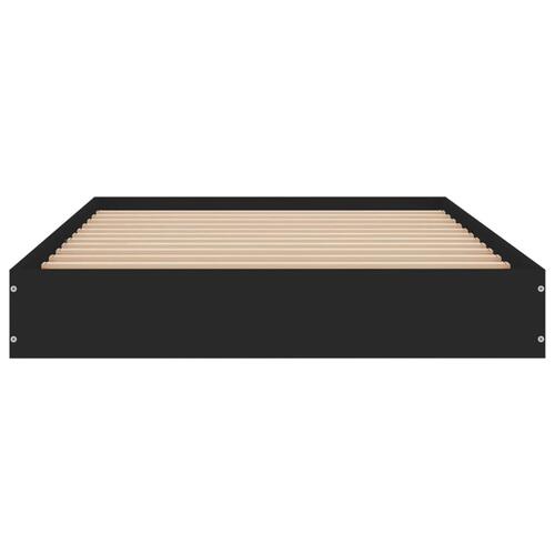 Sengeramme 100x200 cm konstrueret træ sort