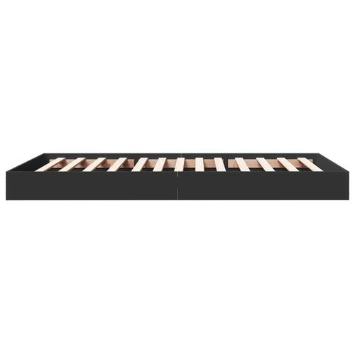 Sengeramme 100x200 cm konstrueret træ sort