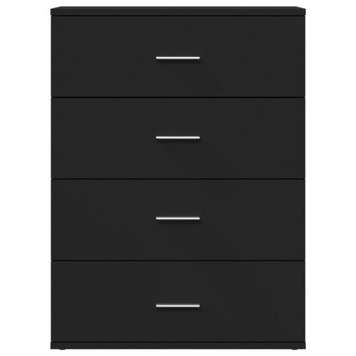 Kommoder 2 stk. 60x39x80 cm konstrueret træ sort