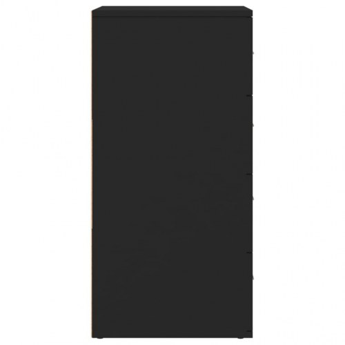 Kommoder 2 stk. 60x39x80 cm konstrueret træ sort