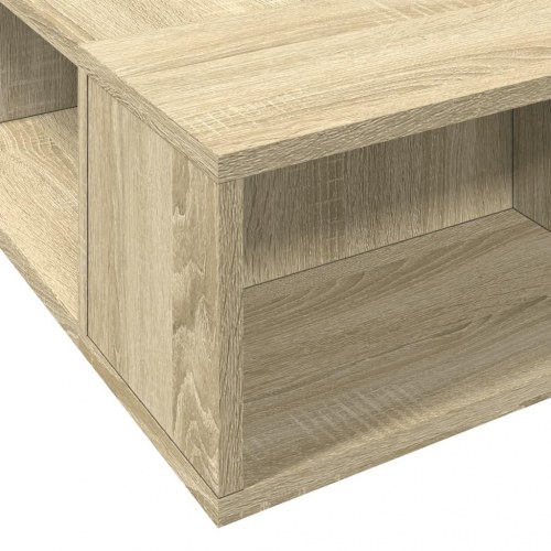 Sengestel 200x200 cm konstrueret træ sonoma-eg