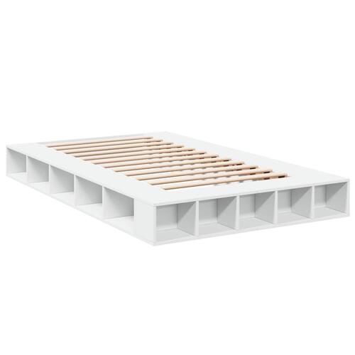 Sengestel 120x200 cm konstrueret træ hvid