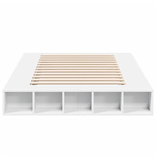 Sengestel 120x200 cm konstrueret træ hvid