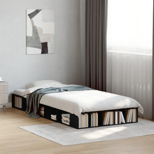 Sengeramme med opbevaring 75 x 190 cm - sort