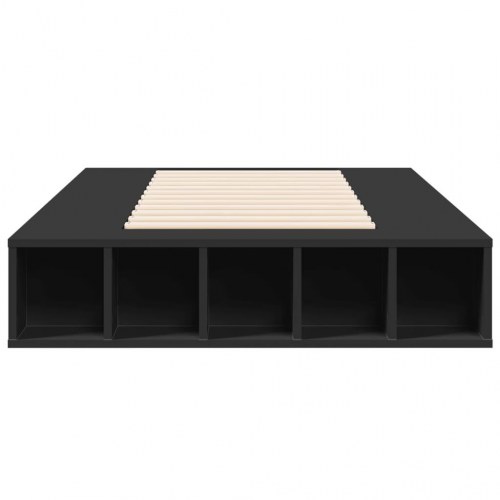 Sengeramme med opbevaring 75 x 190 cm - sort
