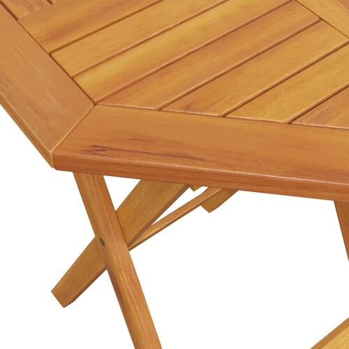 Foldbart havebord Ø60x75 cm massivt akacietræ
