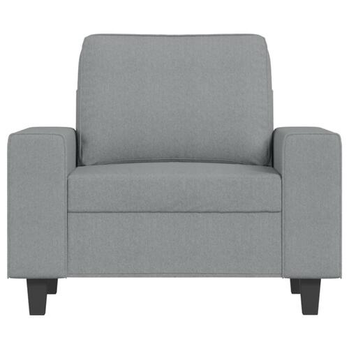 Sofastol med fodskammel 60 cm stof lysegrå
