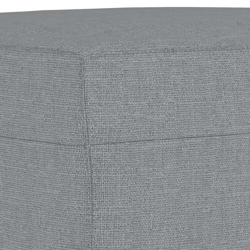 Sofastol med fodskammel 60 cm stof lysegrå
