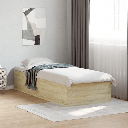 Sengeramme 75x190 cm uden madras konstrueret træ sonoma-eg