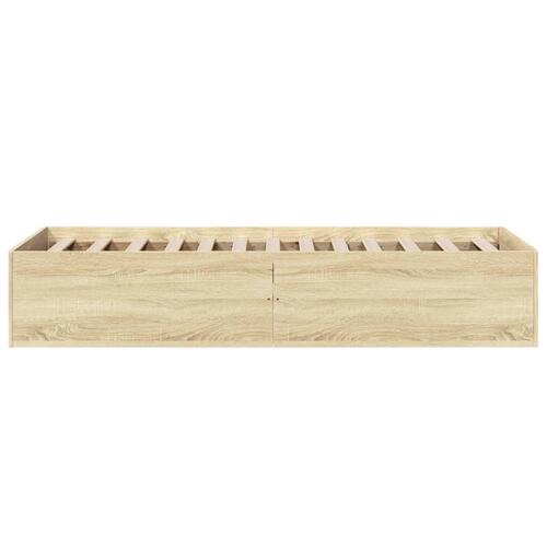 Sengeramme 75x190 cm uden madras konstrueret træ sonoma-eg