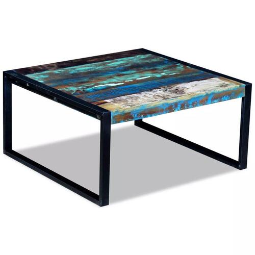 Sofabord 80x80x40 cm massivt genbrugstræ