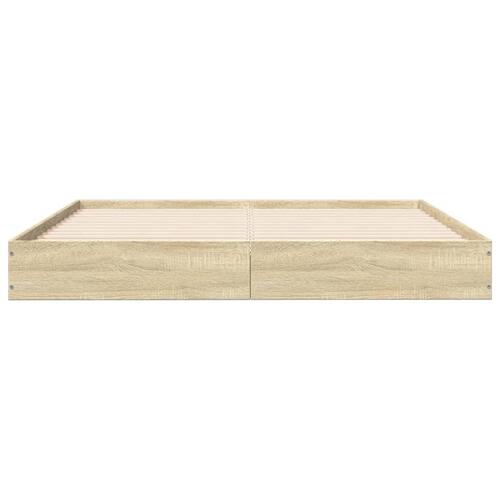 Sengeramme 120x200 cm uden madras konstrueret træ sonoma-eg
