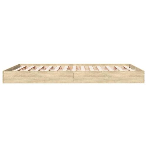 Sengeramme 120x200 cm uden madras konstrueret træ sonoma-eg