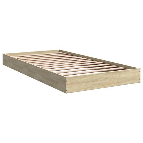 Sengeramme 100x200 cm uden madras konstrueret træ sonoma-eg