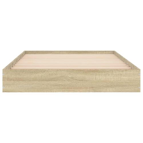 Sengeramme 100x200 cm uden madras konstrueret træ sonoma-eg