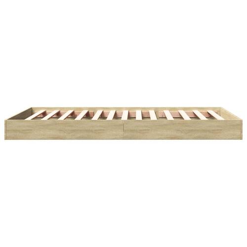 Sengeramme 100x200 cm uden madras konstrueret træ sonoma-eg
