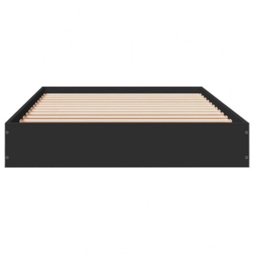 Sengeramme 90x200 cm konstrueret træ sort