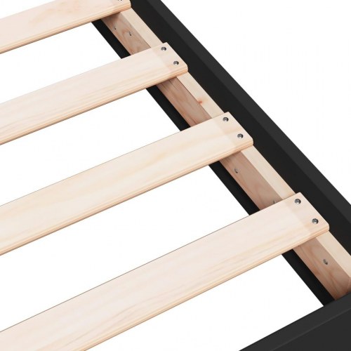 Sengeramme 90x200 cm konstrueret træ sort