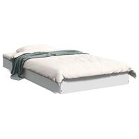 Sengeramme 90x190 cm konstrueret træ hvid