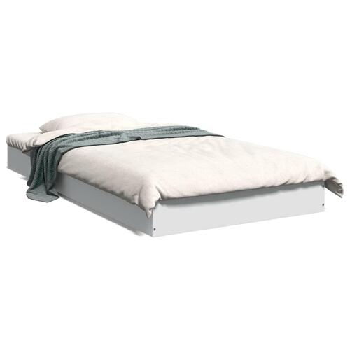 Sengeramme 90x190 cm konstrueret træ hvid
