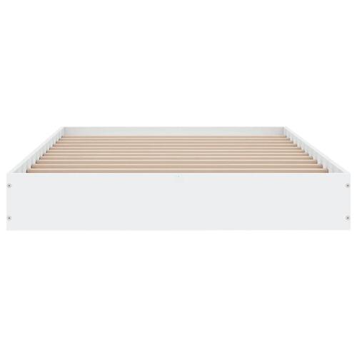Sengeramme 90x190 cm konstrueret træ hvid
