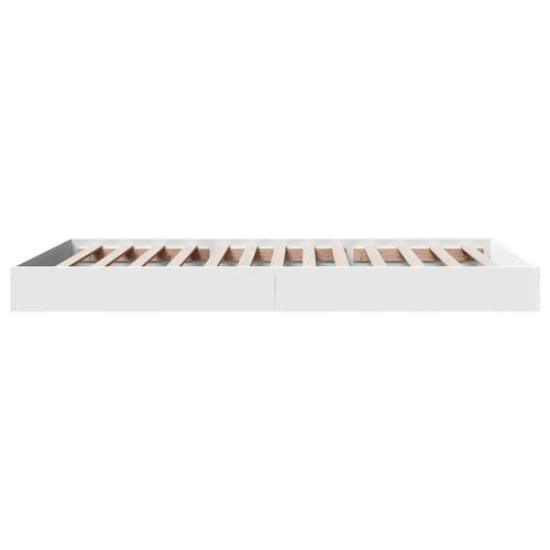 Sengeramme 90x190 cm konstrueret træ hvid