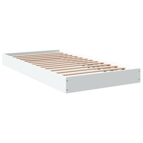 Sengeramme 90x190 cm konstrueret træ hvid