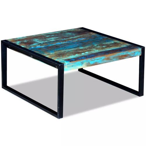 Sofabord 80x80x40 cm massivt genbrugstræ