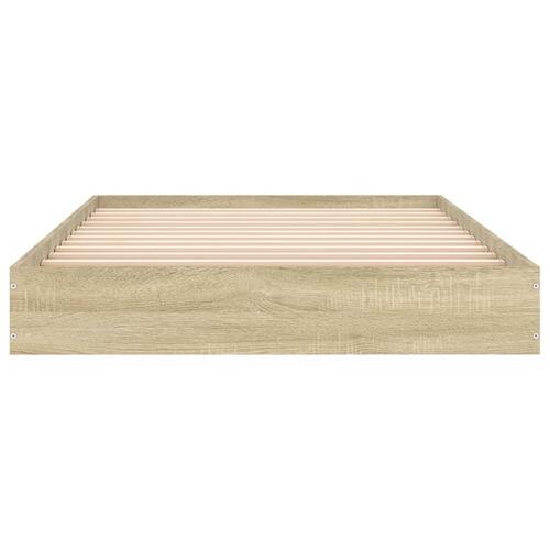 Sengeramme 90x190 cm uden madras konstrueret træ sonoma-eg