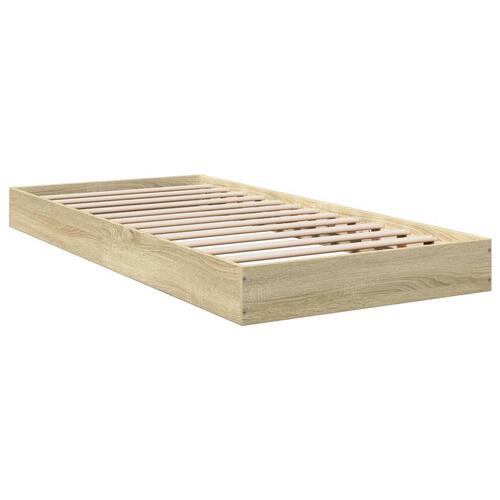 Sengeramme 75x190 cm uden madras konstrueret træ sonoma-eg